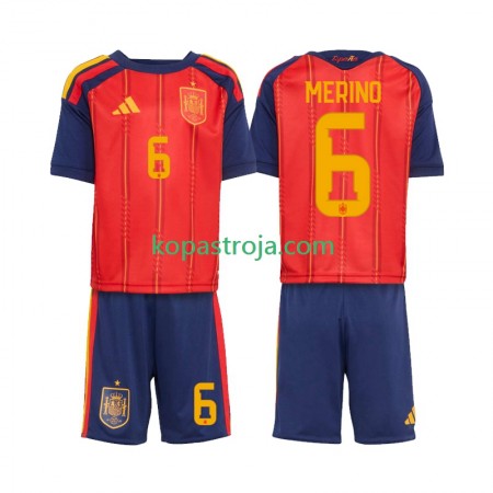 Billiga Fotbollströjor Spanien Mikel Merino 6 Barn Hemma tröja WM 2026 Kortärmad